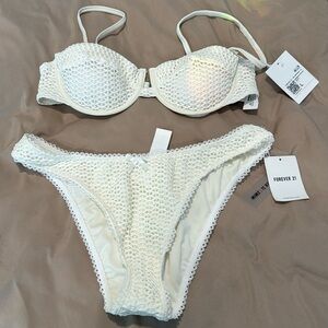 White bikini size L, mesh